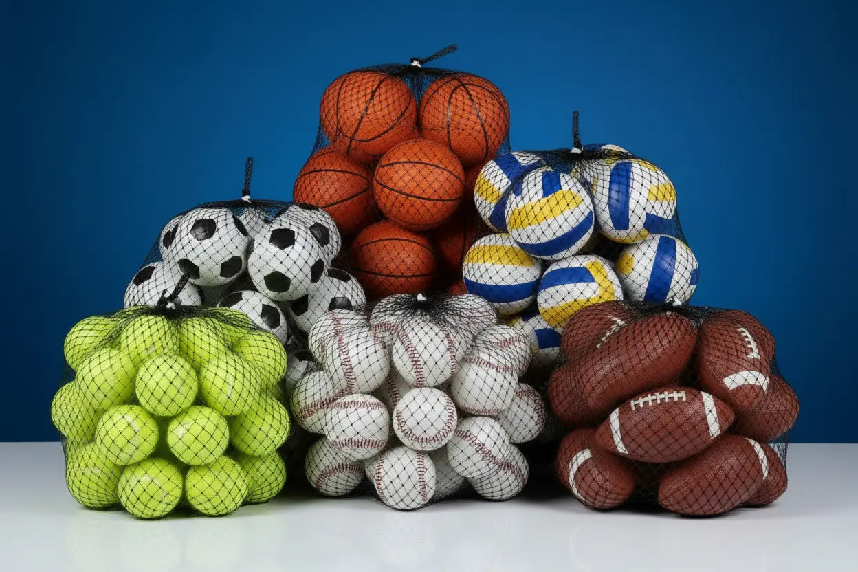 Bulk Zone sports balls: basketballs, soccer balls, tennis balls, baseballs, volleyballs, footballs