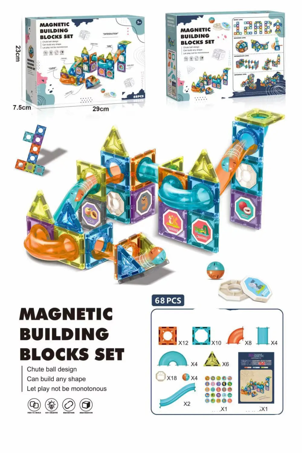 Fun Colorful Window Ball Magnetic Puzzle