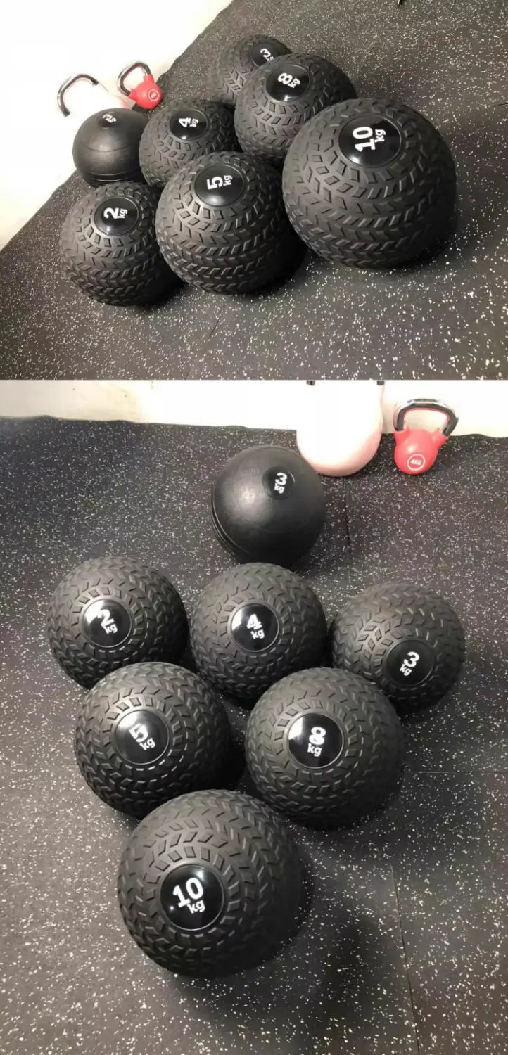 Close-up of tire-pattern grip on Fitness Sand Gravitational Ball