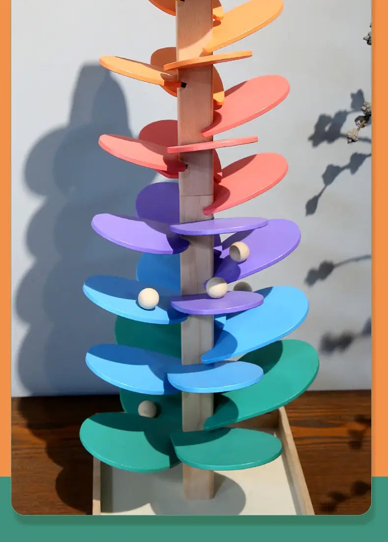 Children Educational Wooden Rainbow Music Ball Tree