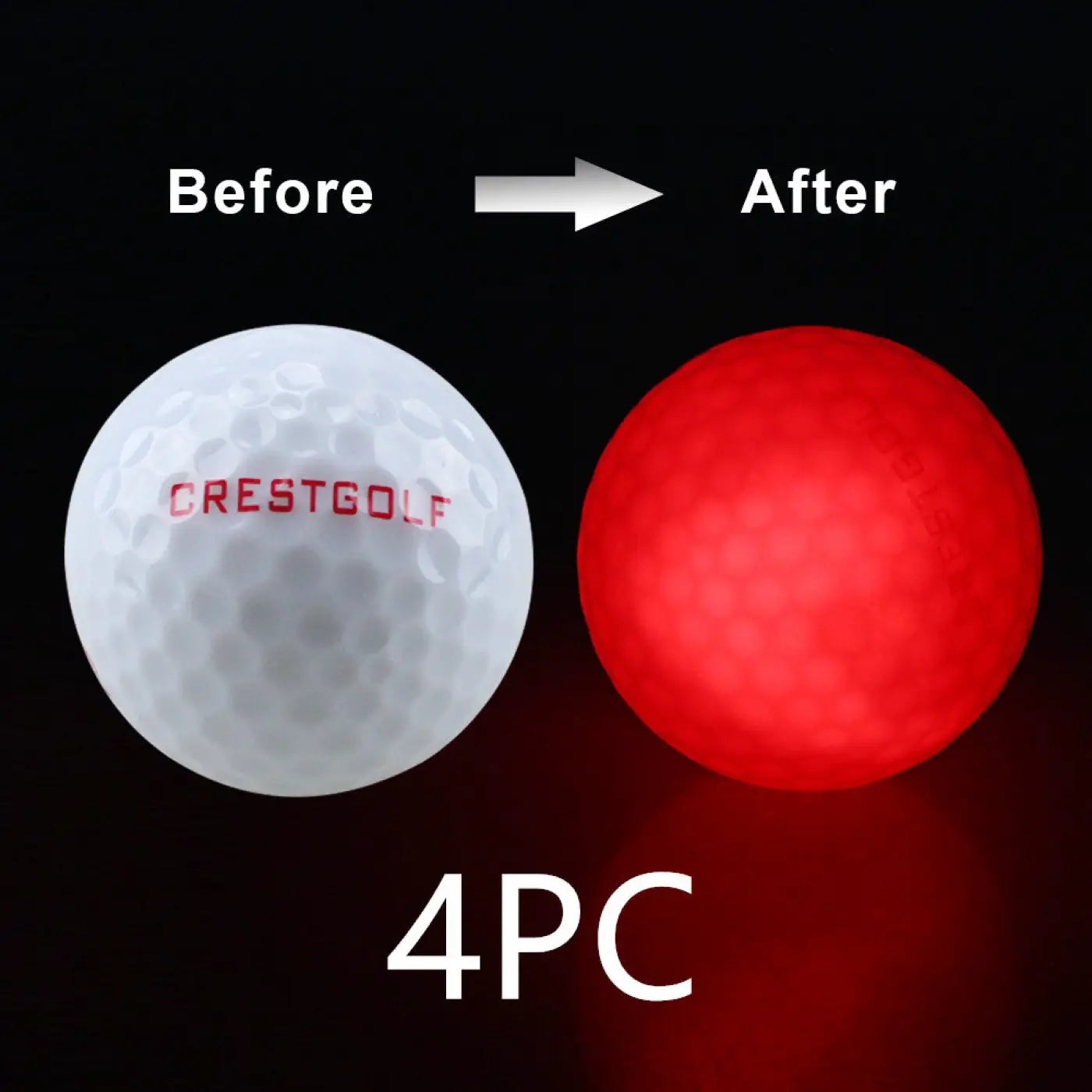 The Ball Depot golf ball: 1/4/6pc Waterproof LED Golf Balls