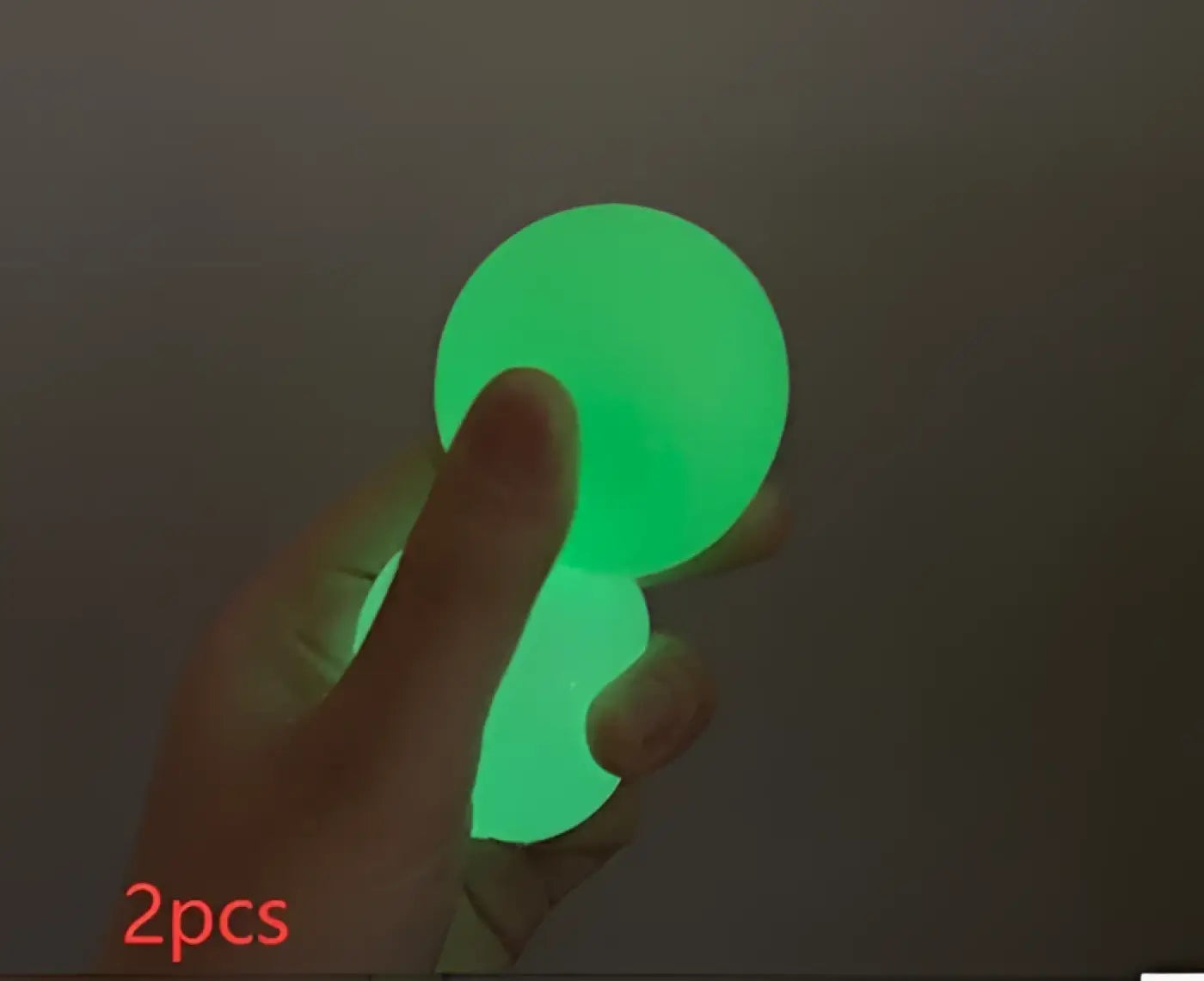 The Ball Depot novelty sticky balls: 1/4pc Glow-In-The-Dark Sticky Balls