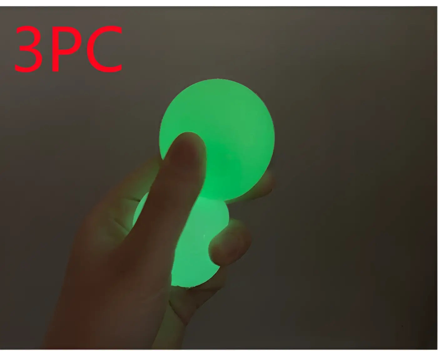 The Ball Depot novelty sticky balls: 1/4pc Glow-In-The-Dark Sticky Balls