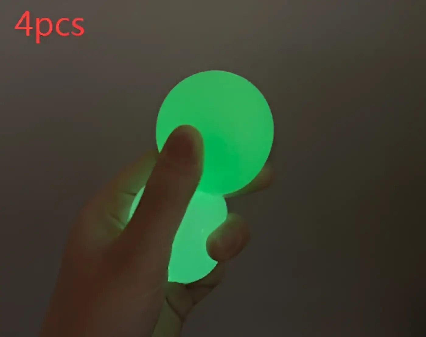 The Ball Depot novelty sticky balls: 1/4pc Glow-In-The-Dark Sticky Balls