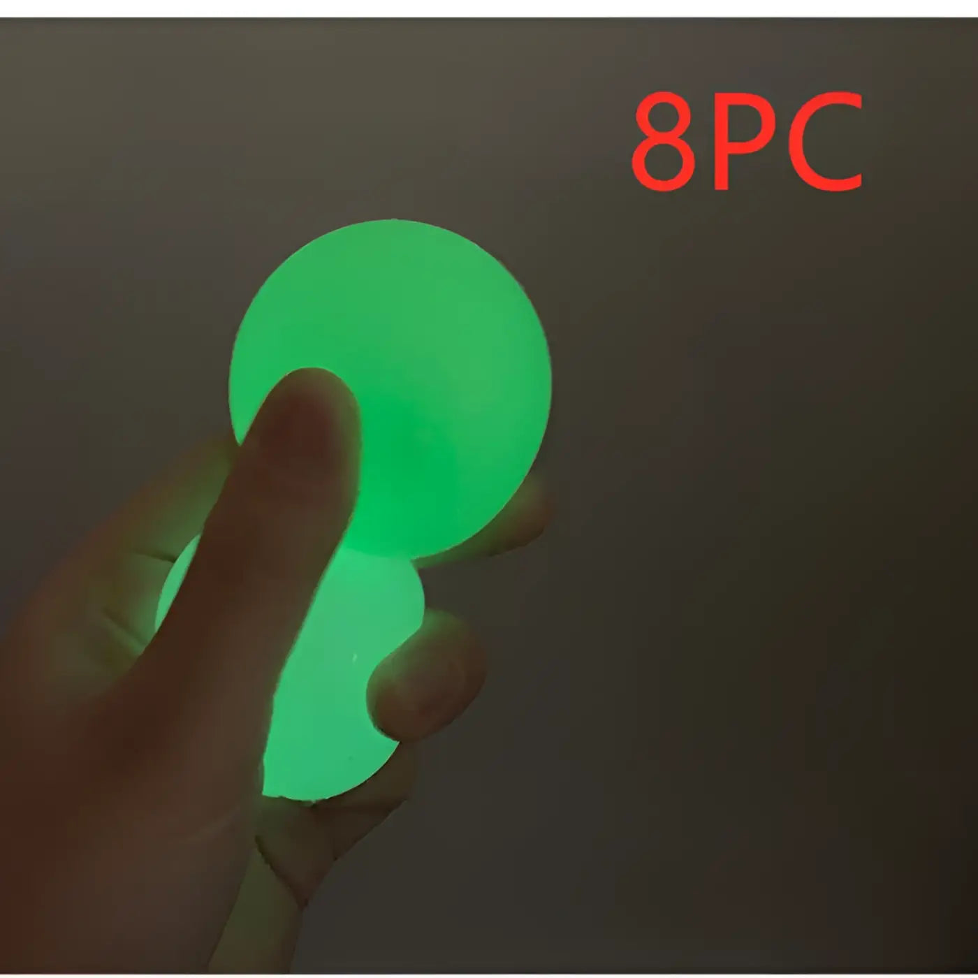 The Ball Depot novelty sticky balls: 1/4pc Glow-In-The-Dark Sticky Balls
