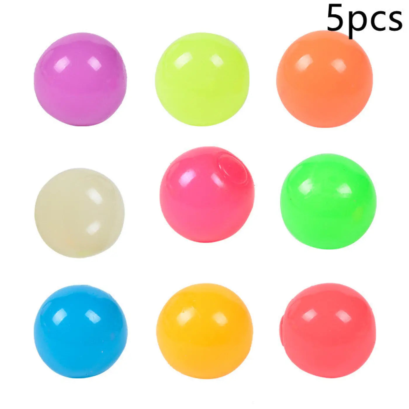 The Ball Depot novelty sticky balls: 1/4pc Glow-In-The-Dark Sticky Balls