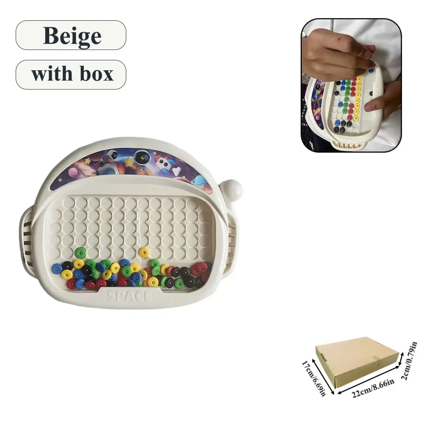 The Ball Depot : 1 PCS Children's Magnetic Doodle Board with Pen & Beads Drawing Toy for 3-8 Years Kids Educational Boy Girl Montessori Gift