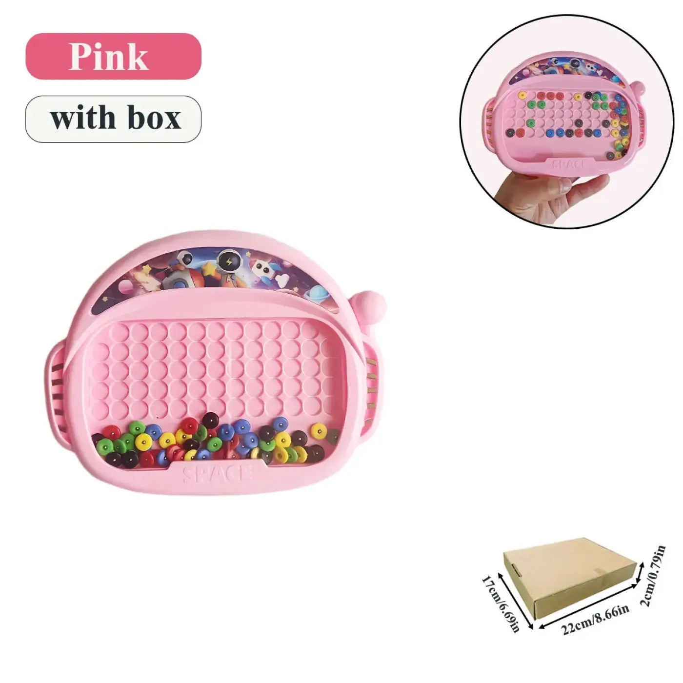 The Ball Depot : 1 PCS Children's Magnetic Doodle Board with Pen & Beads Drawing Toy for 3-8 Years Kids Educational Boy Girl Montessori Gift