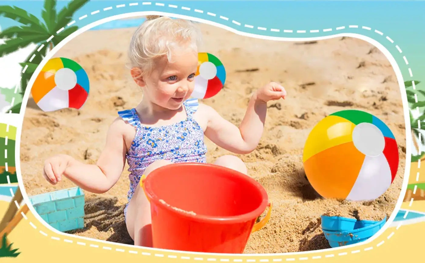 The Ball Depot beach ball: 10/20pc Rainbow Beach Balls