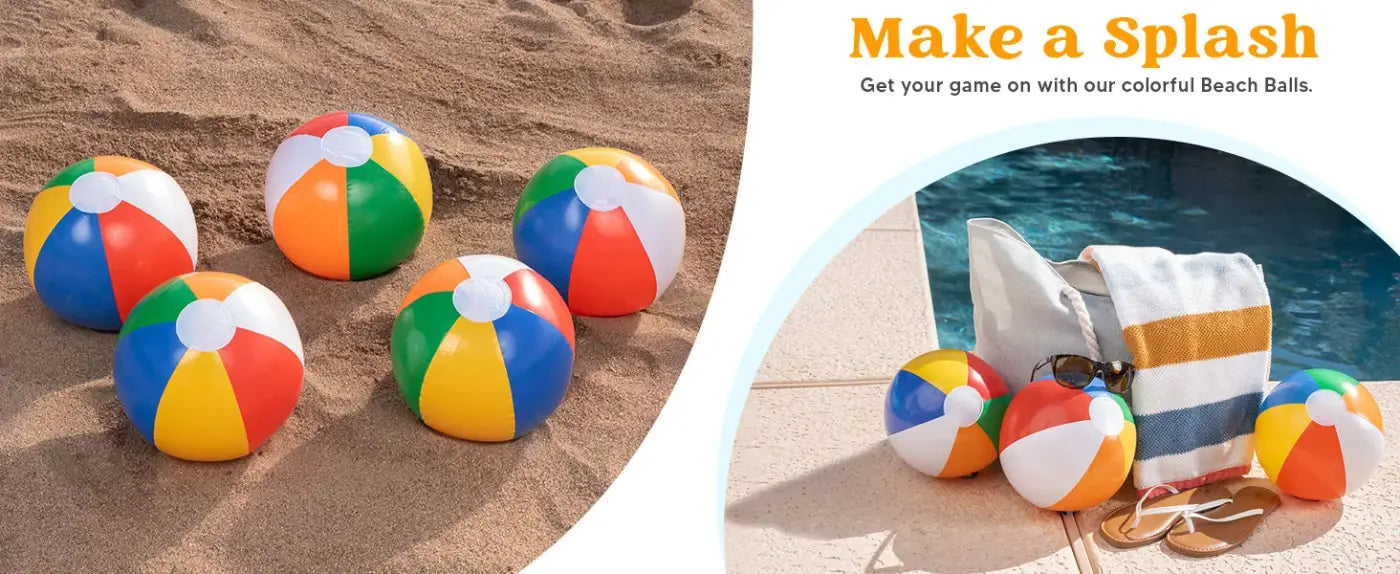 The Ball Depot beach ball: 10/20pc Rainbow Beach Balls