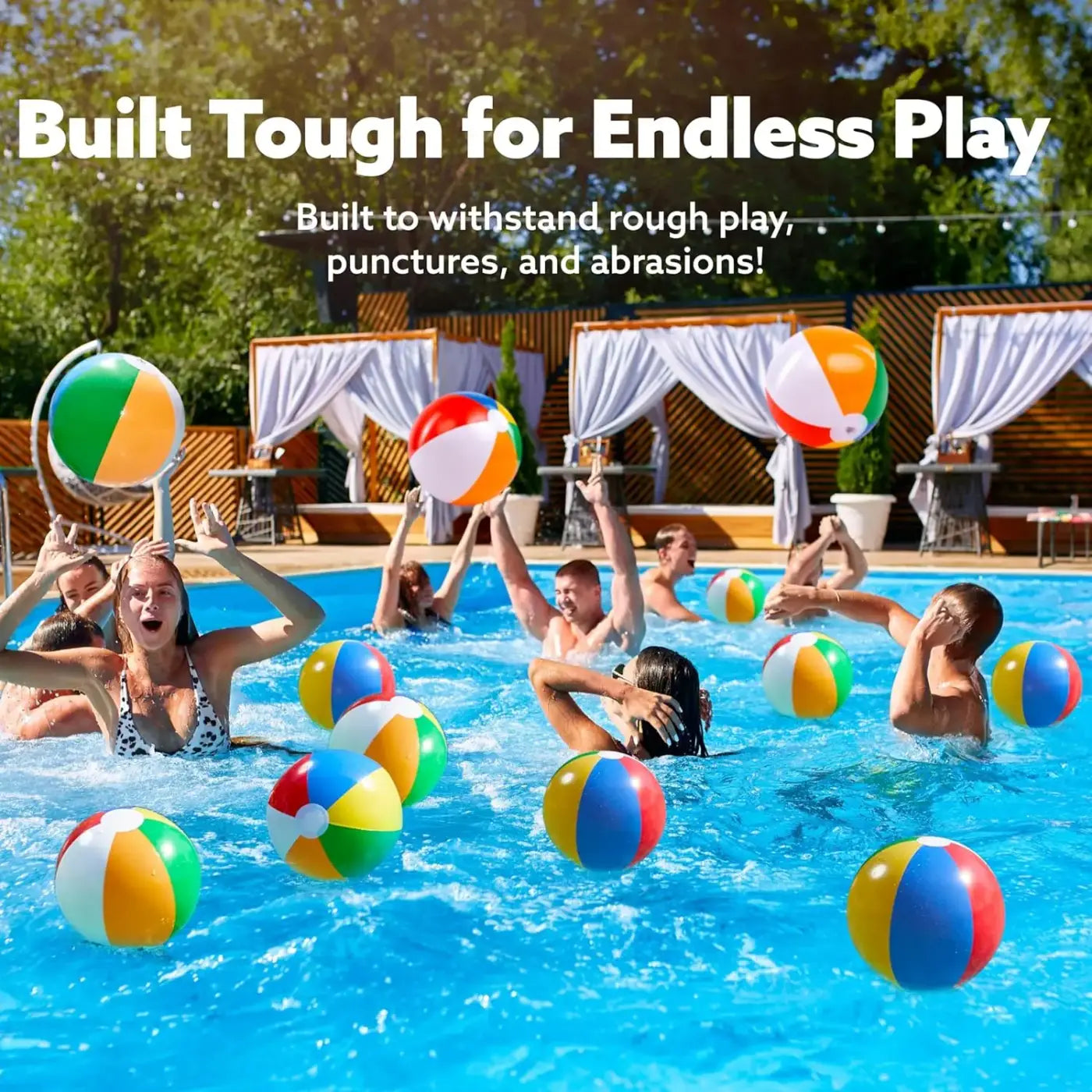 The Ball Depot beach ball: 10/20pc Rainbow Beach Balls