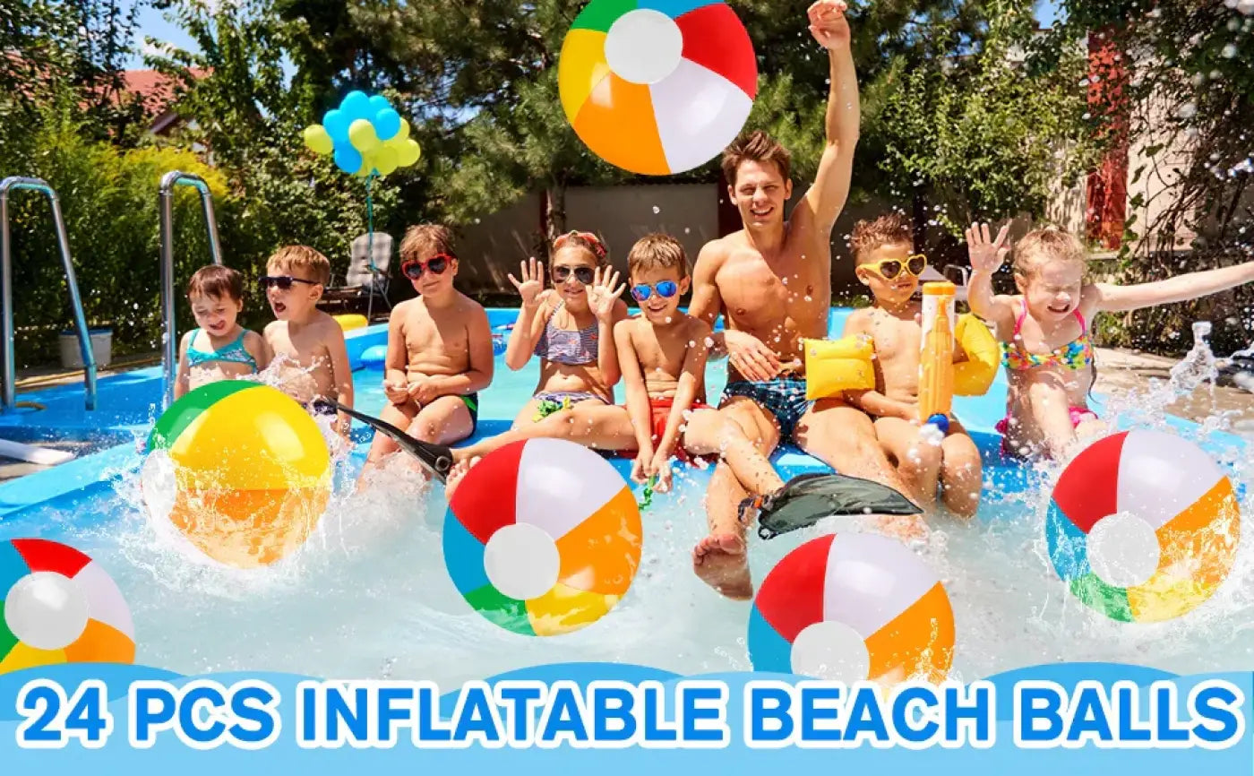 The Ball Depot beach ball: 10/20pc Rainbow Beach Balls