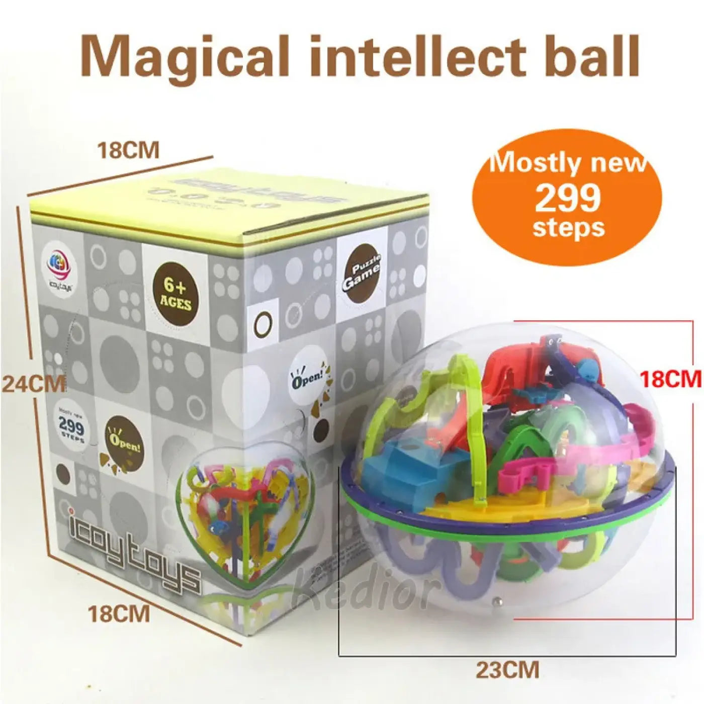 The Ball Depot puzz: 100/208/299 Steps 3D Maze Ball Game