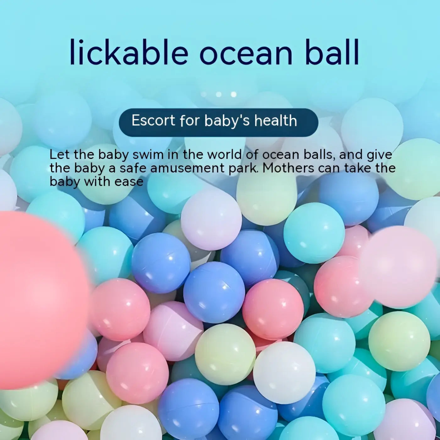 The Ball Depot playground balls: 100pcs Children's Paradise Color Macaron Thickened Marine Ball