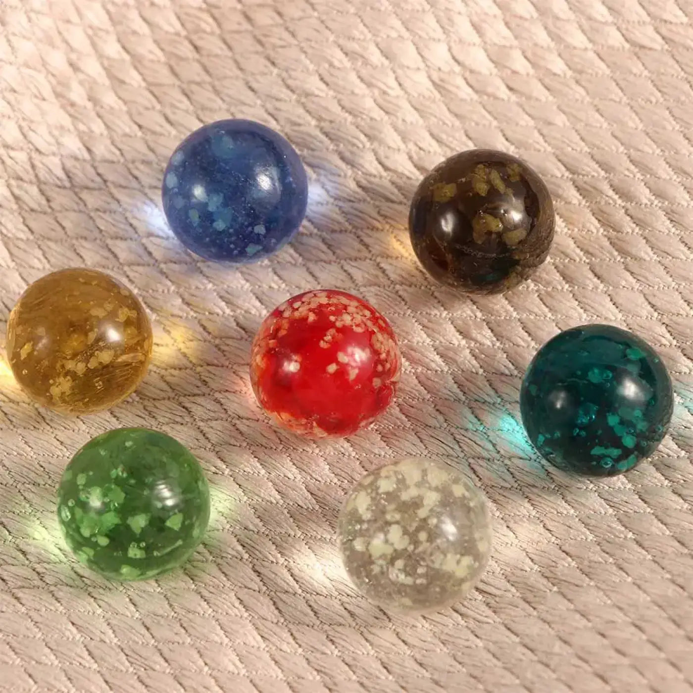 The Ball Depot : 10Pcs Luminous Glass Marble Ball