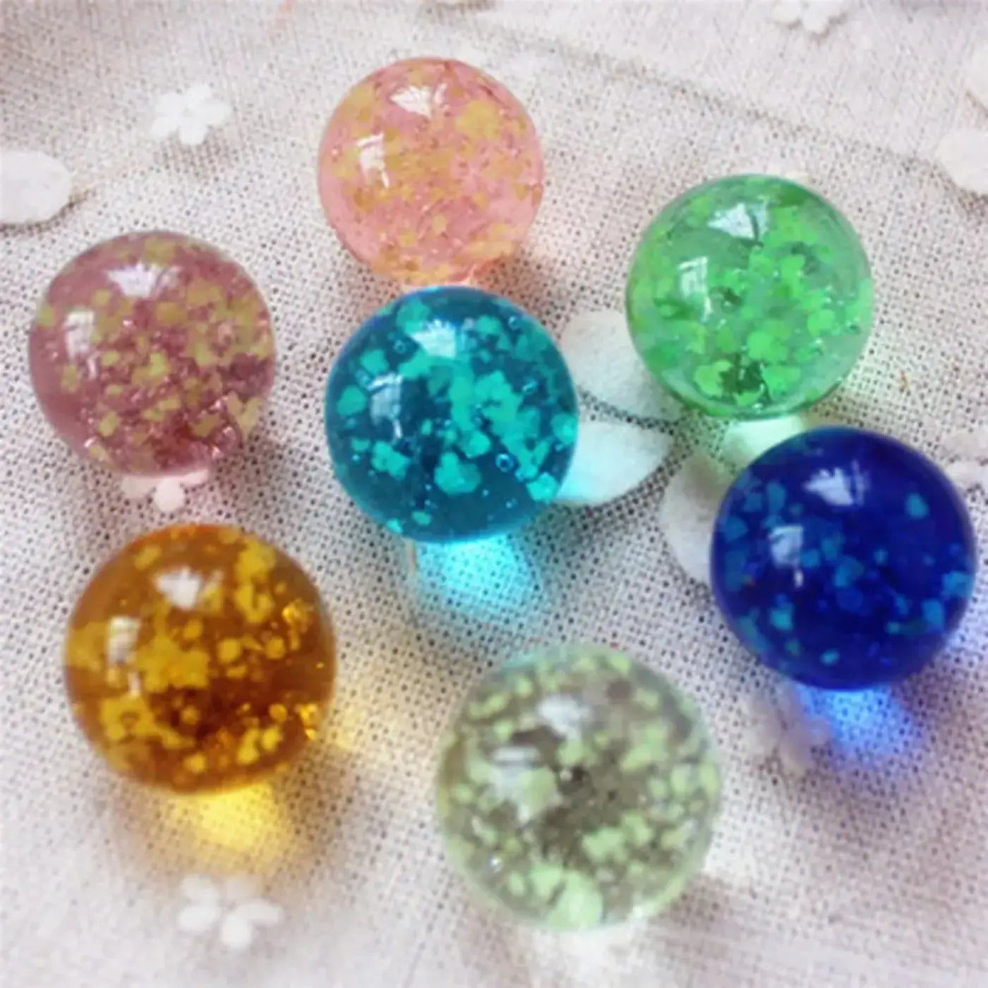 The Ball Depot : 10Pcs Luminous Glass Marble Ball