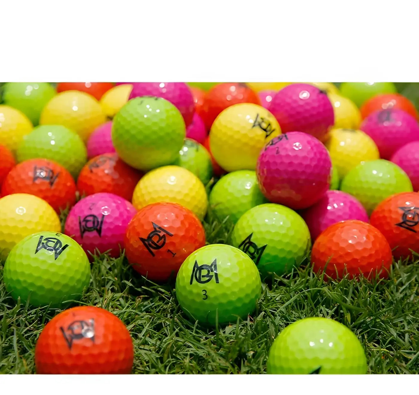 The Ball Depot golf ball: 12pc Color Practice Golf Ball