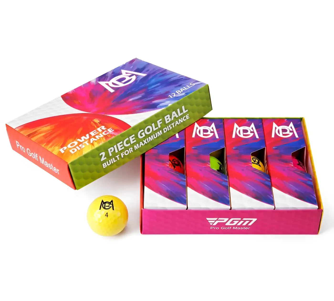 The Ball Depot golf ball: 12pc Color Practice Golf Ball
