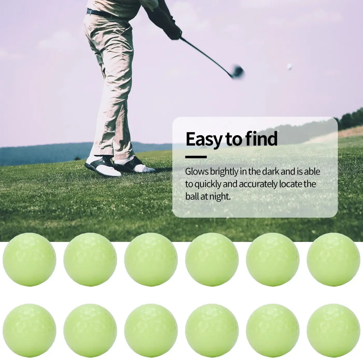 The Ball Depot glow golf ball: 12PCS Glow Floating Golf Balls