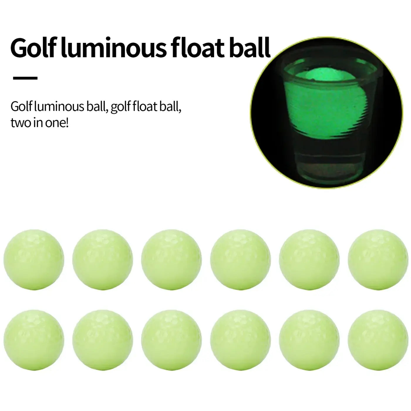 The Ball Depot glow golf ball: 12PCS Glow Floating Golf Balls