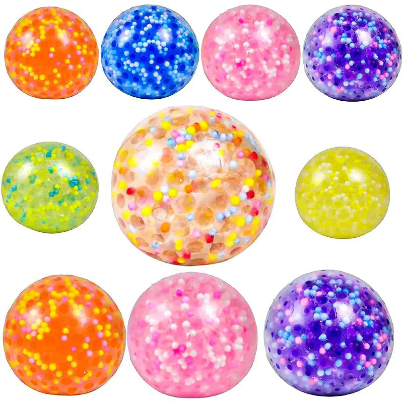 The Ball Depot stress balls: 12pcs Soft Rubber Vent Squeezing Foam Bead Ball