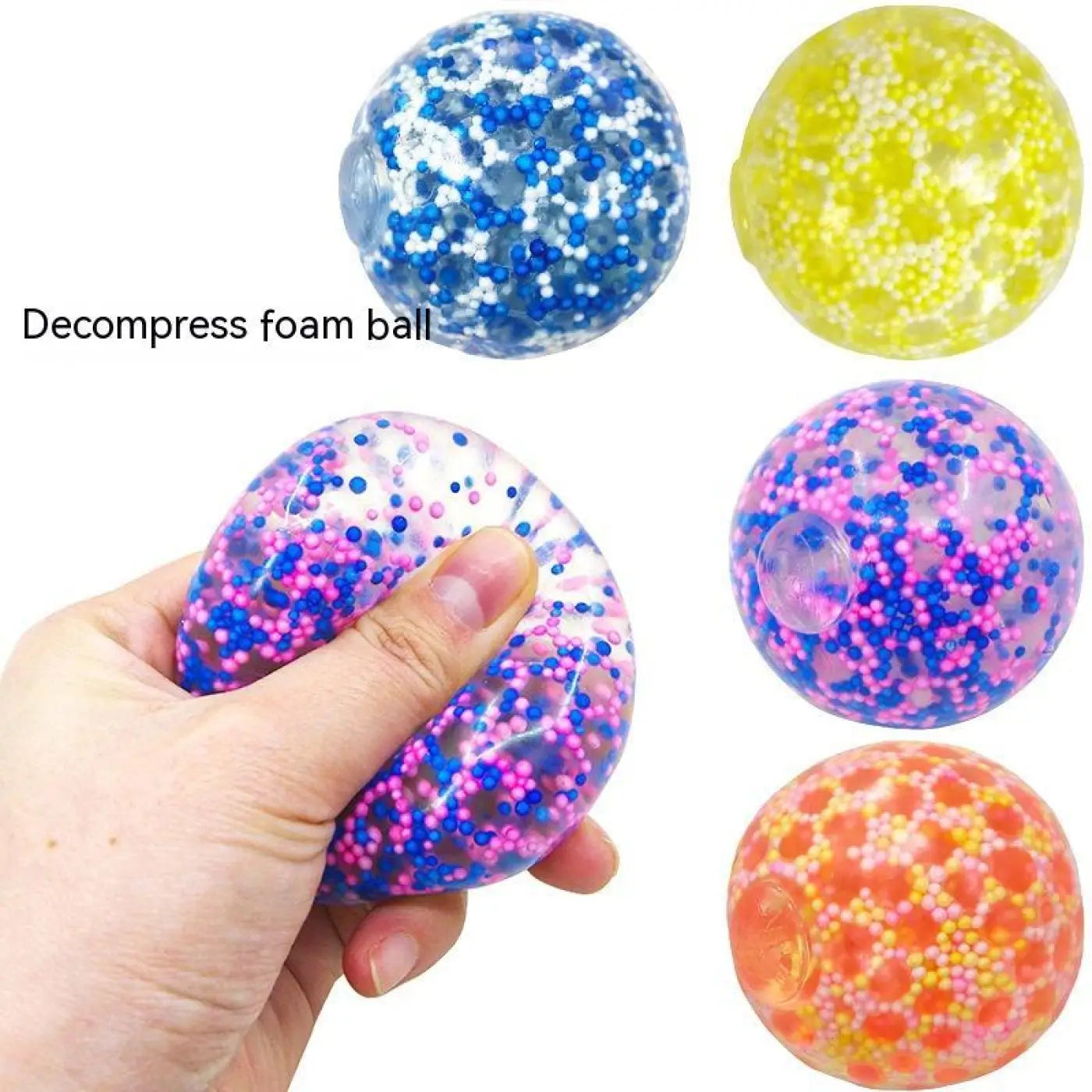 The Ball Depot stress balls: 12pcs Soft Rubber Vent Squeezing Foam Bead Ball