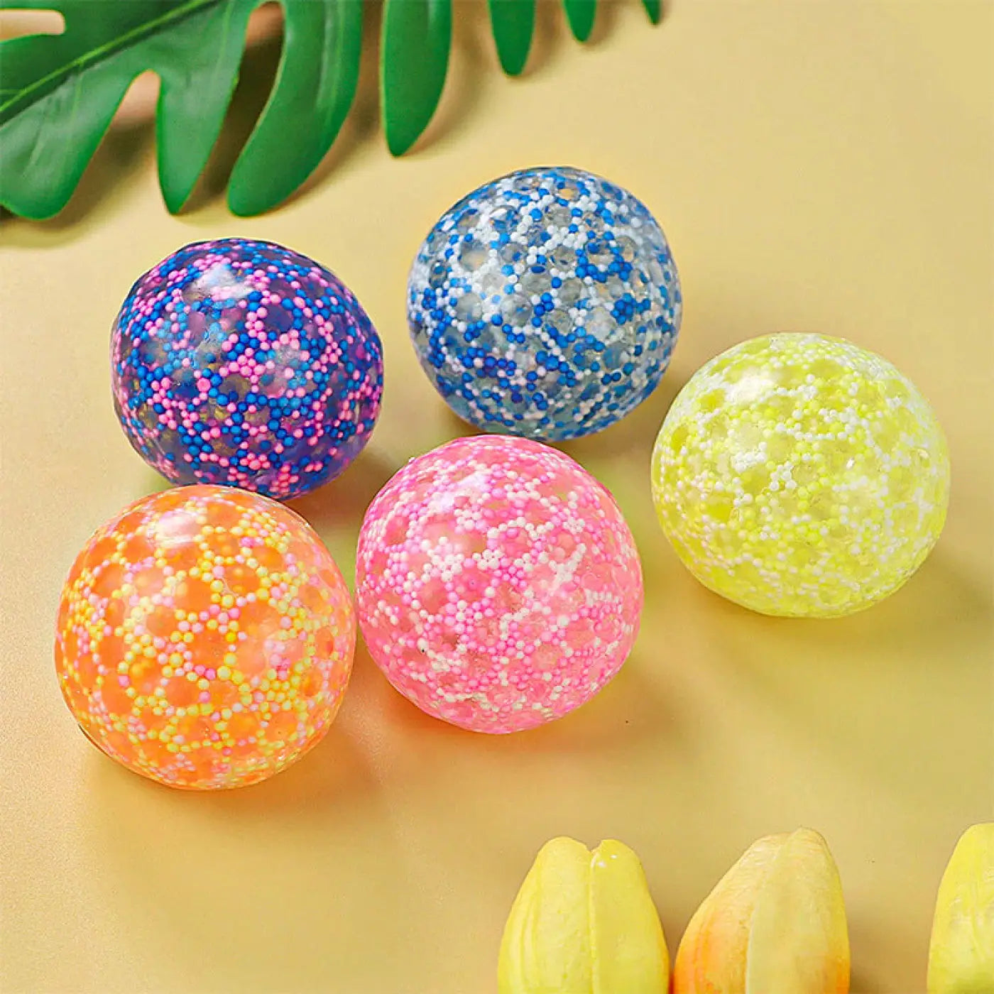 The Ball Depot stress balls: 12pcs Soft Rubber Vent Squeezing Foam Bead Ball