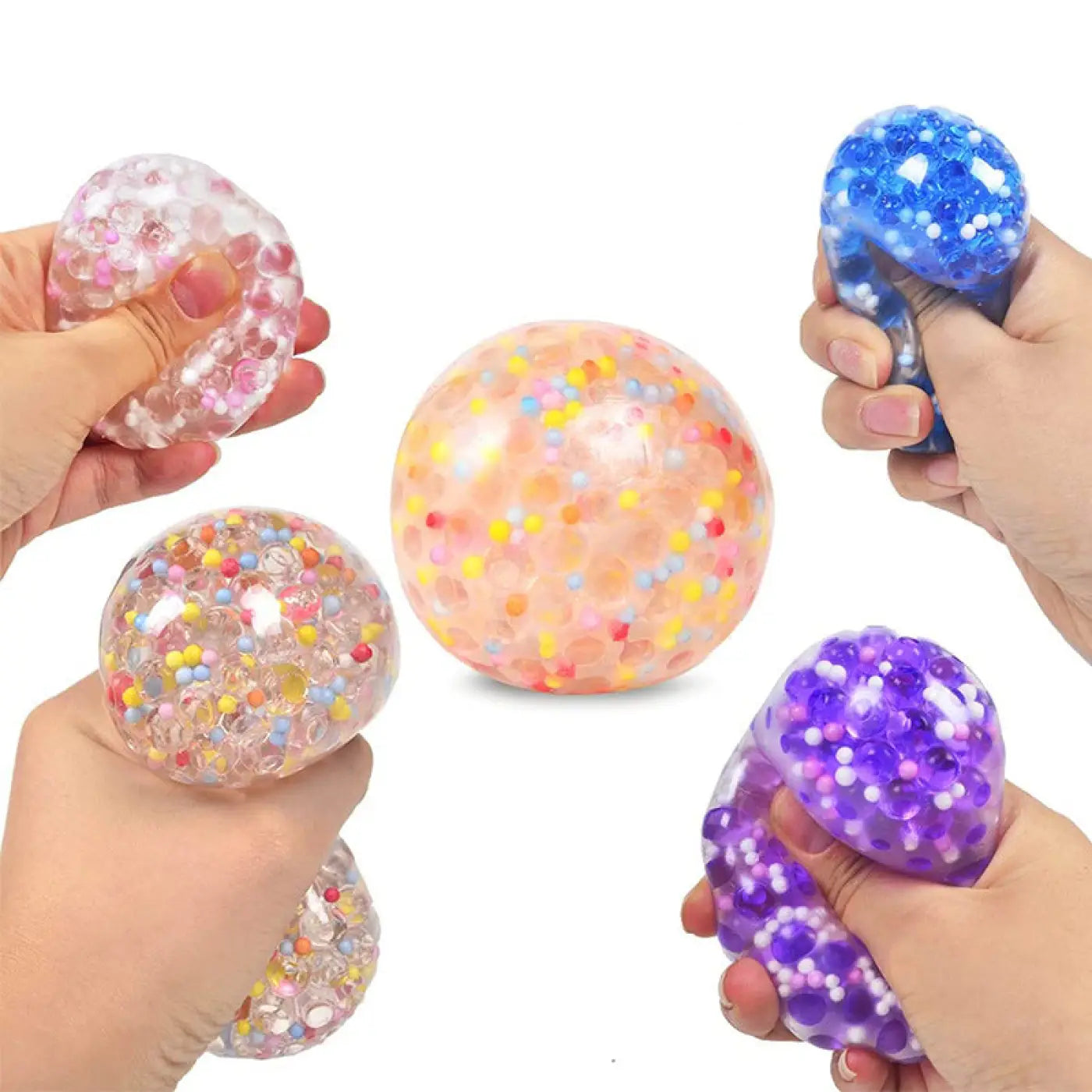 The Ball Depot stress balls: 12pcs Soft Rubber Vent Squeezing Foam Bead Ball