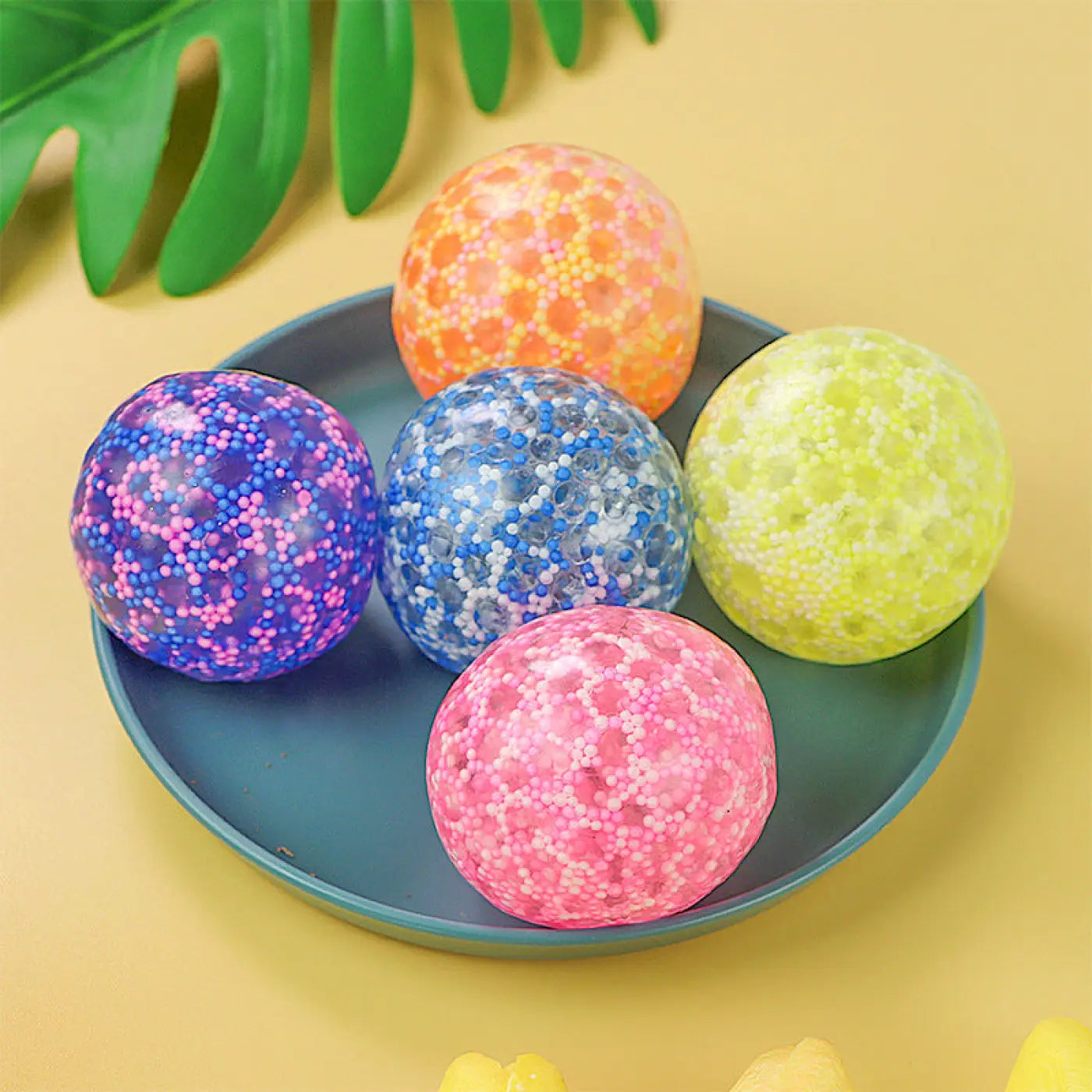 The Ball Depot stress balls: 12pcs Soft Rubber Vent Squeezing Foam Bead Ball