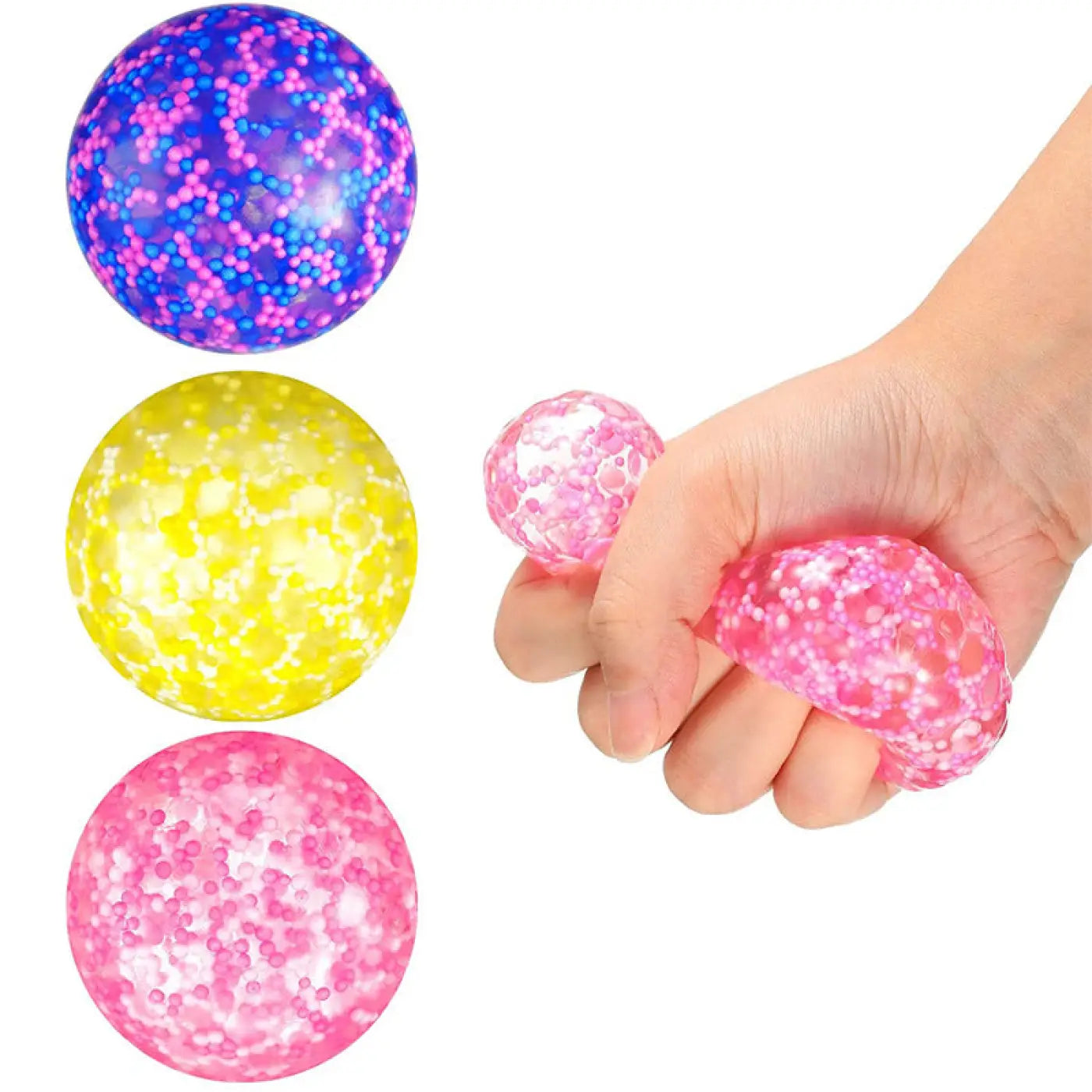 The Ball Depot stress balls: 12pcs Soft Rubber Vent Squeezing Foam Bead Ball