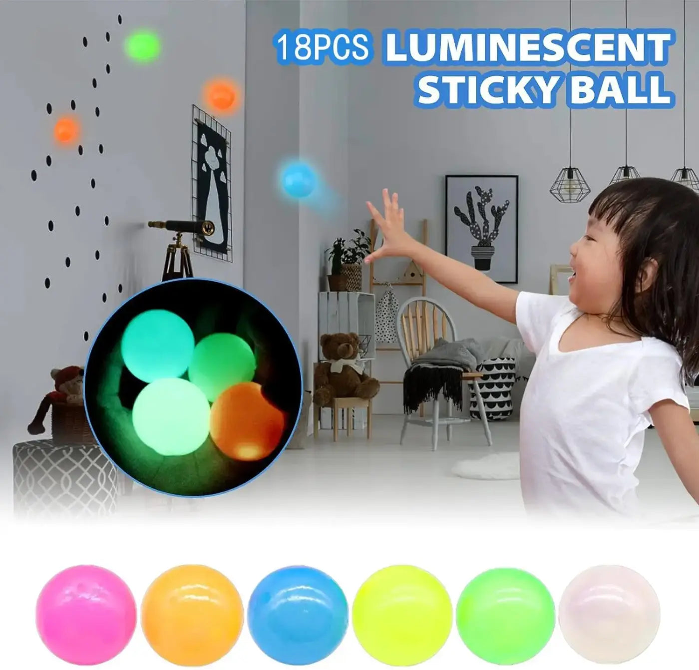 The Ball Depot glow bounce ball: 150pc Dream Balls Glow in The Dark