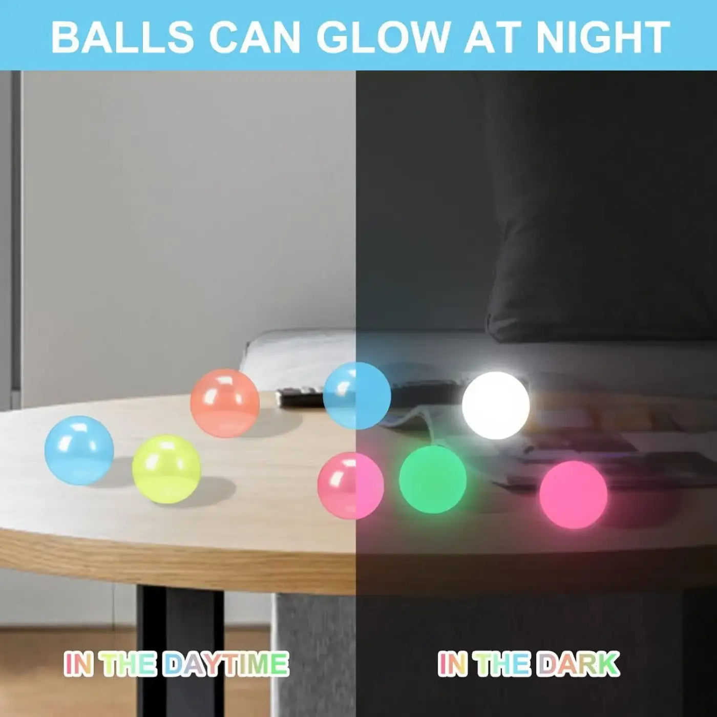 The Ball Depot glow bounce ball: 150pc Dream Balls Glow in The Dark