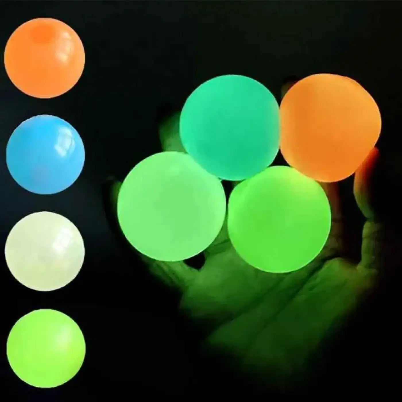 The Ball Depot glow bounce ball: 150pc Dream Balls Glow in The Dark