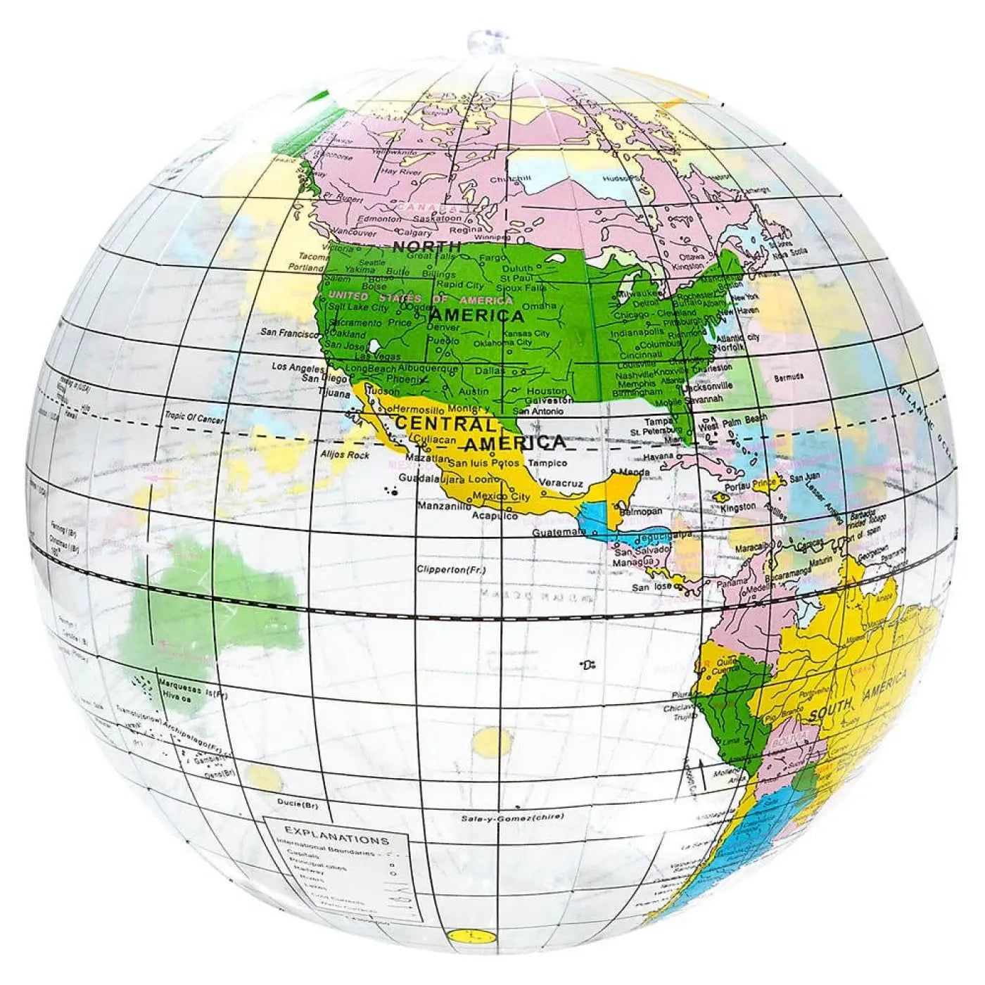 La Luna Bella - Toys inflatable ball: 16" CLEAR GLOBE Inflatable Toy