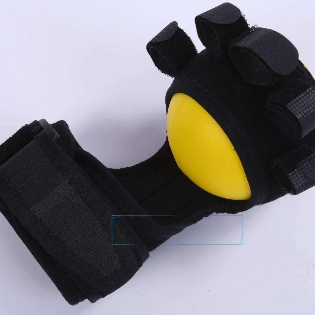 Black and yellow fingerless Fracture training glove with velcro straps
