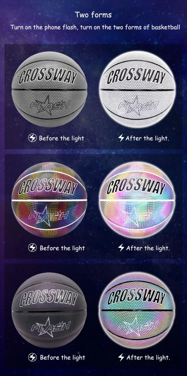 Luminous Reflective Basketball - angle 3