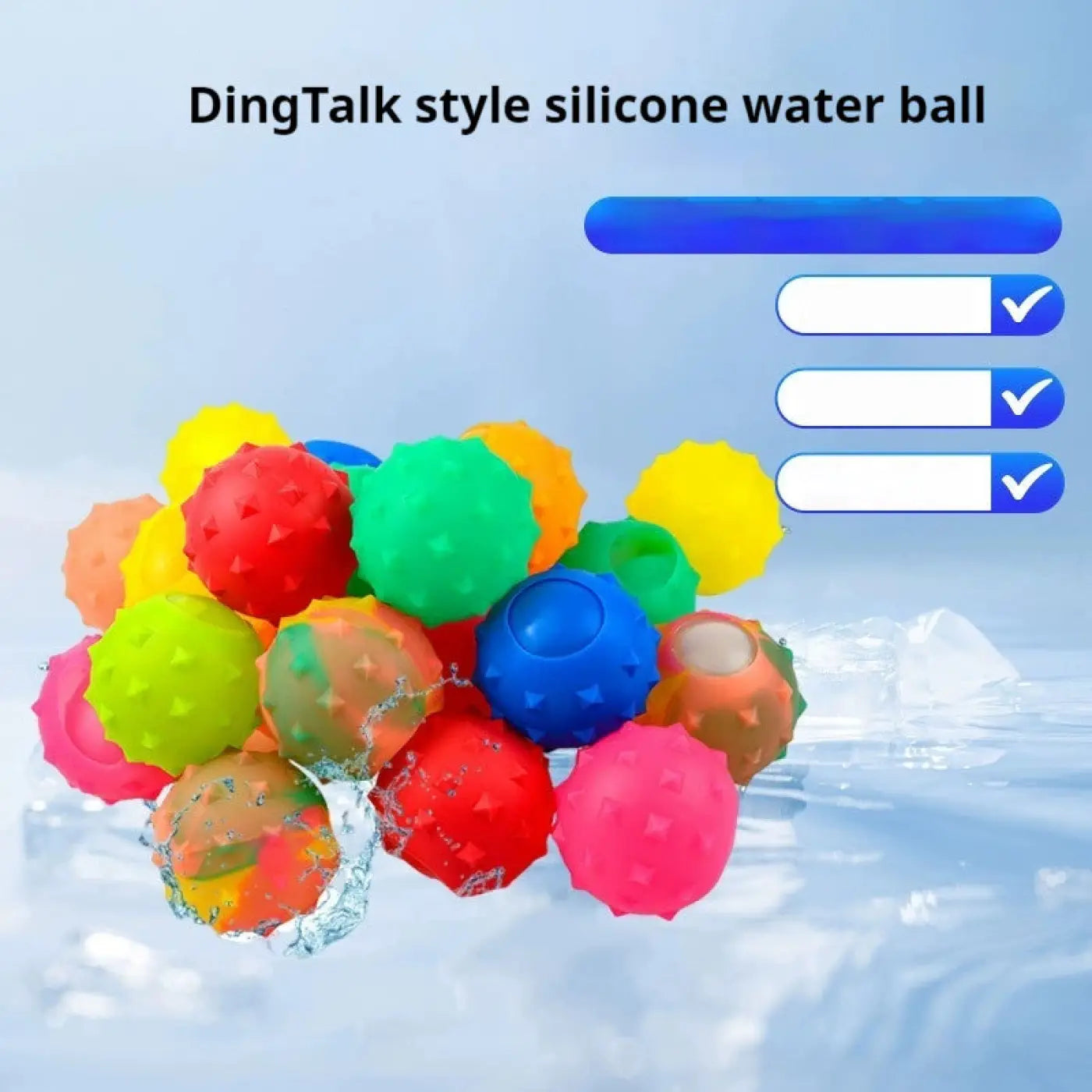 The Ball Depot water ball: 16pc Silicone Adhesive Single Hole Water Ball