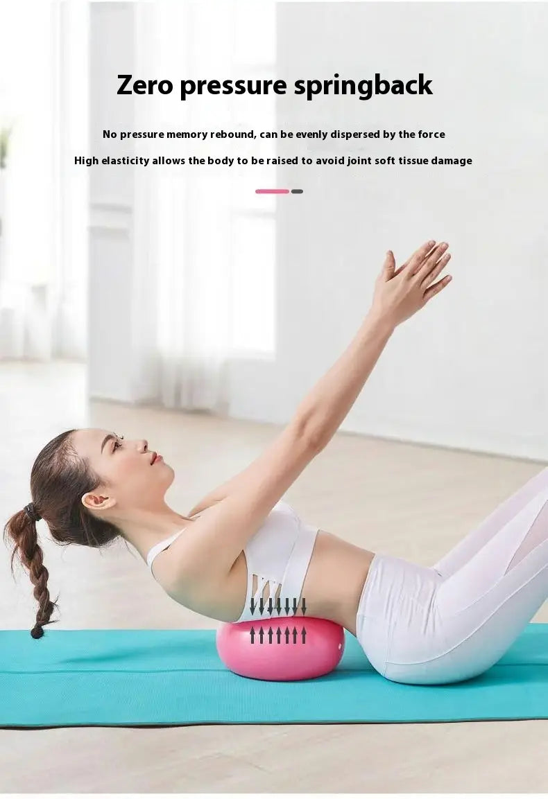 Pink cylindrical foam roller for back and shoulder relief by Pelvic Floor Muscle Training Fitness Ball