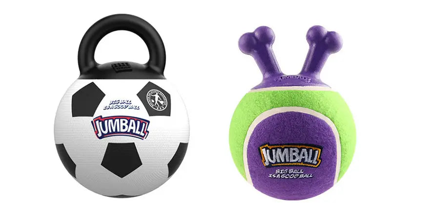 Jianbao jumball big ball green purple tennis dog toy textured surface