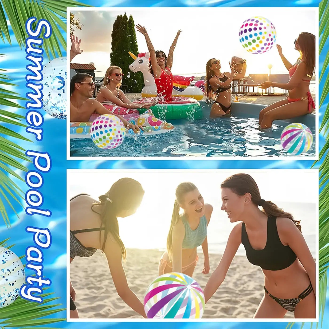 The Ball Depot beach ball: 1pcs 15.35Inch/40CM Inflatable Beach Ball