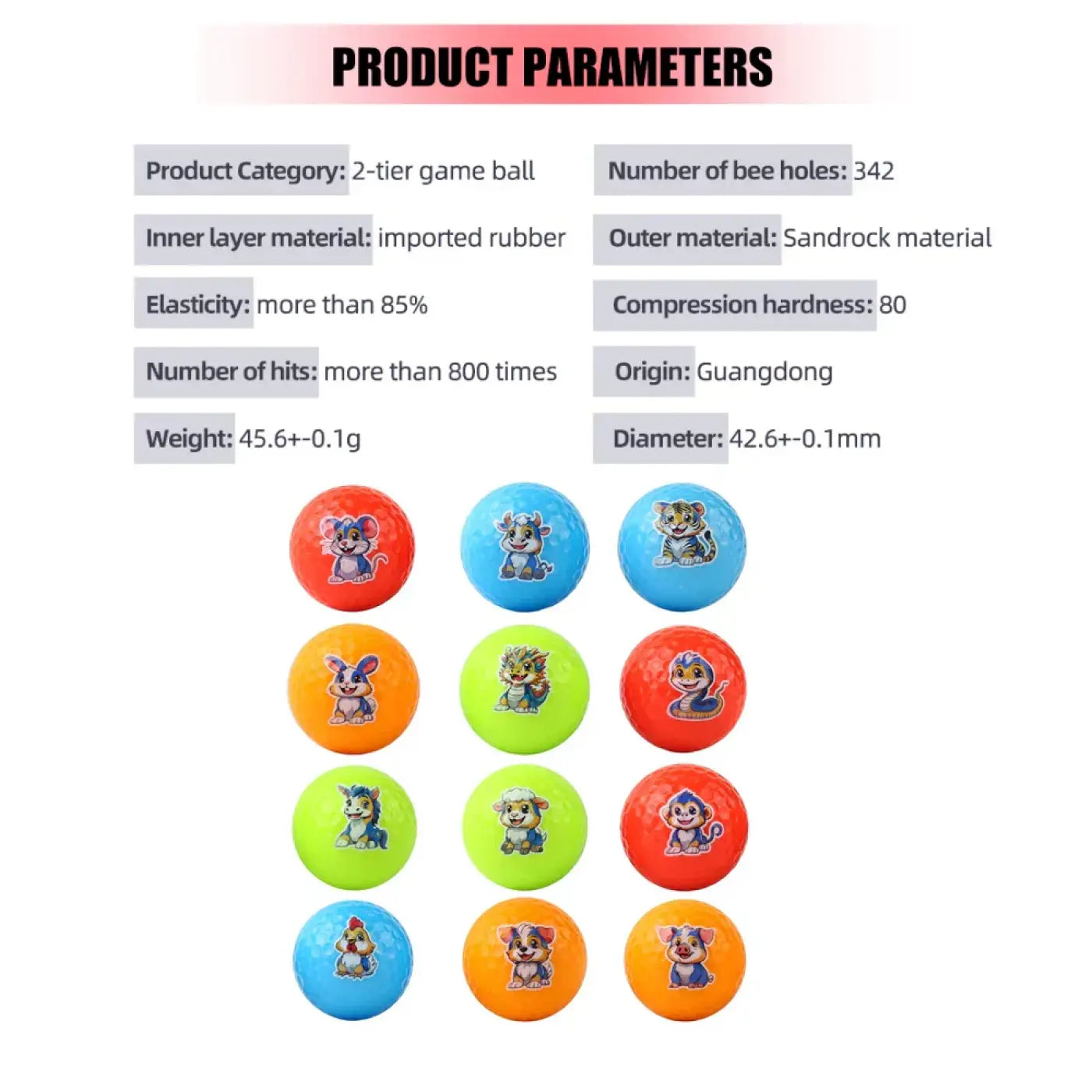 The Ball Depot zodiac golf ball: 2 Piece Zodiac Chinese Golf Ball