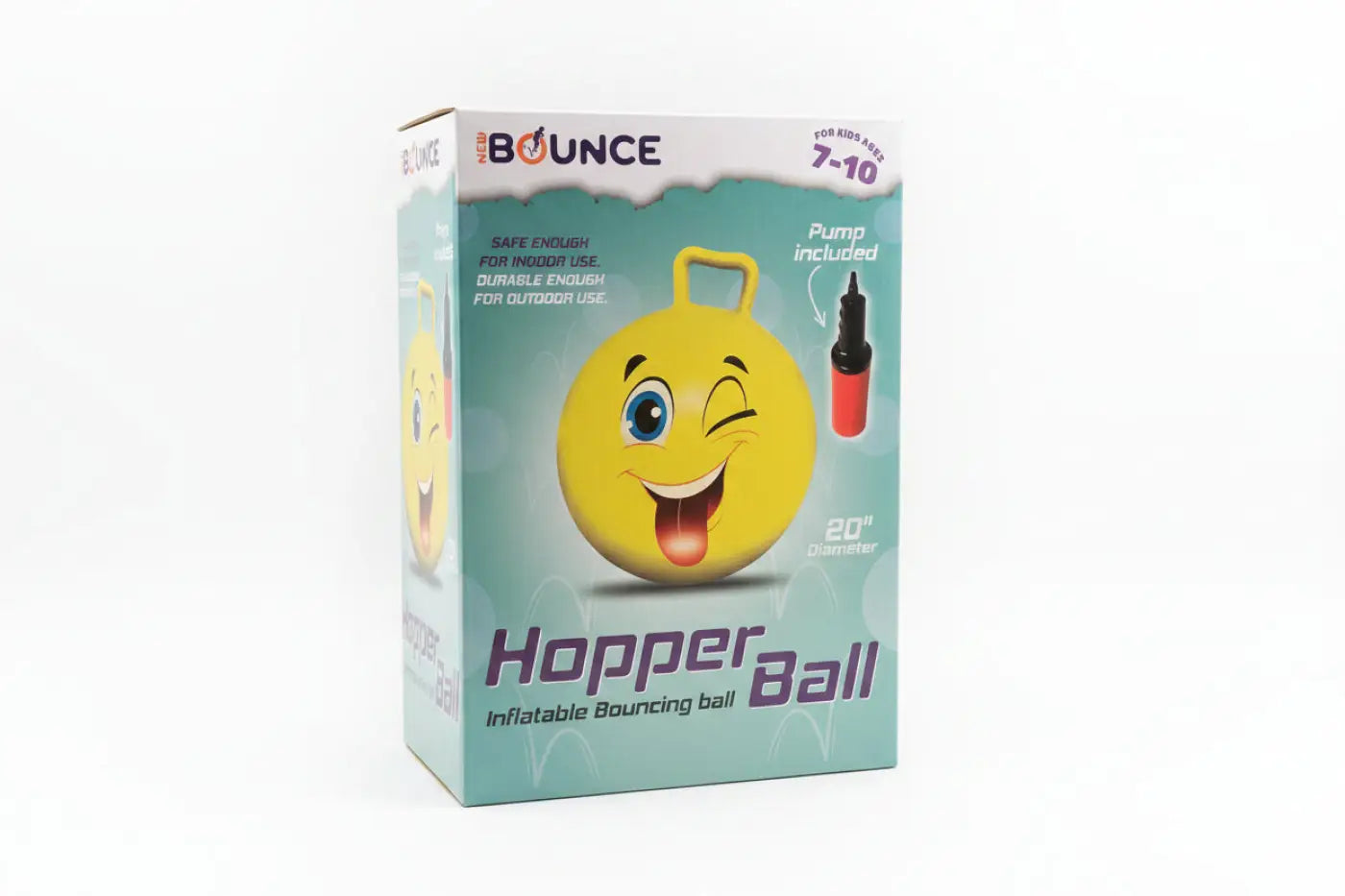 New Bounce bouncy ball: 20" Bouncing Hopper Ball with Handle, Air Pump Included