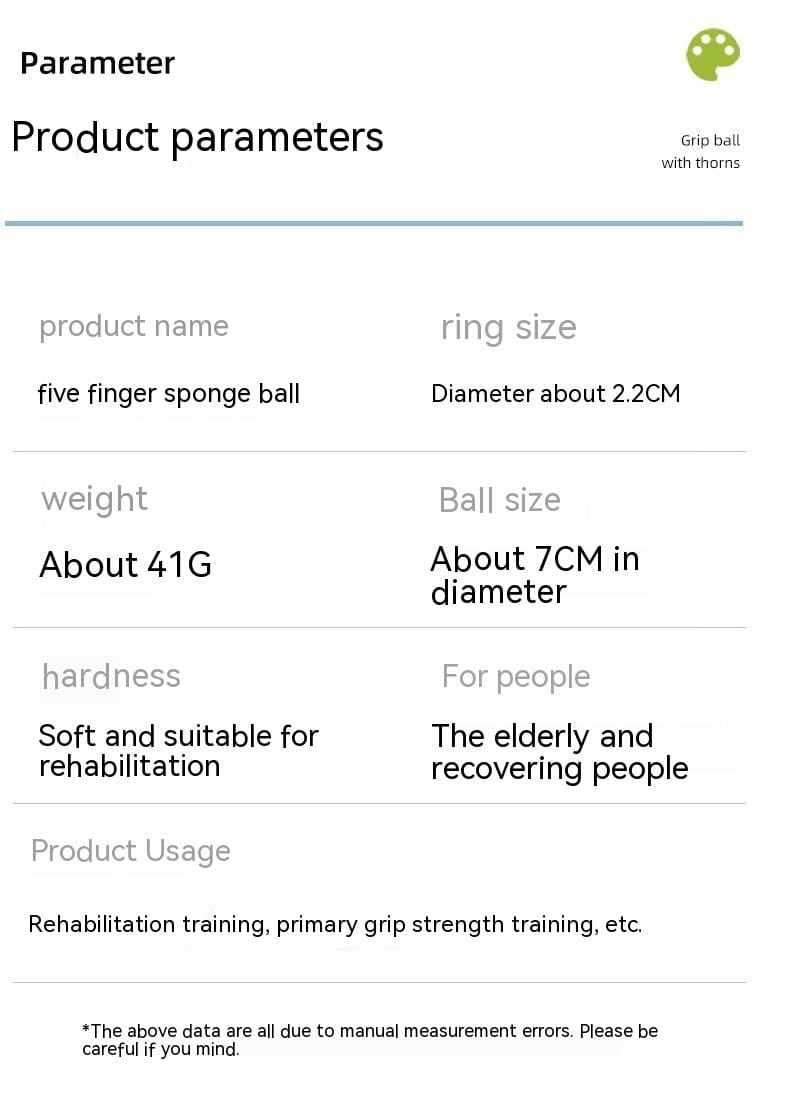 Four-finger Thorn Training Soft Ball side view