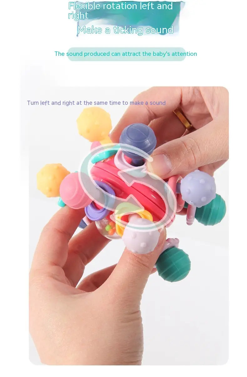 Baby Manhattan Finger Ball Rattle Toy with colorful beads