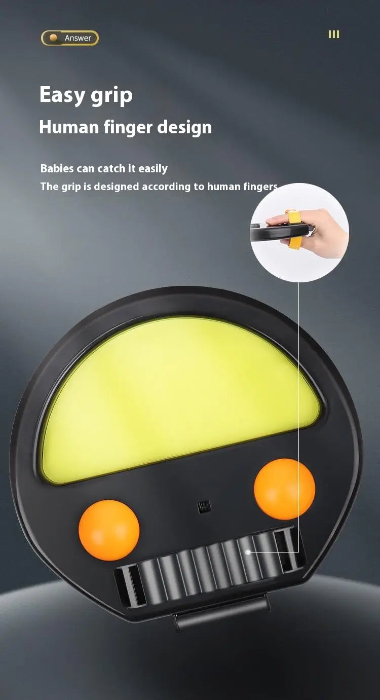 Black and yellow cartoon car baby food maker with orange eyes for Hand Throwing Ball