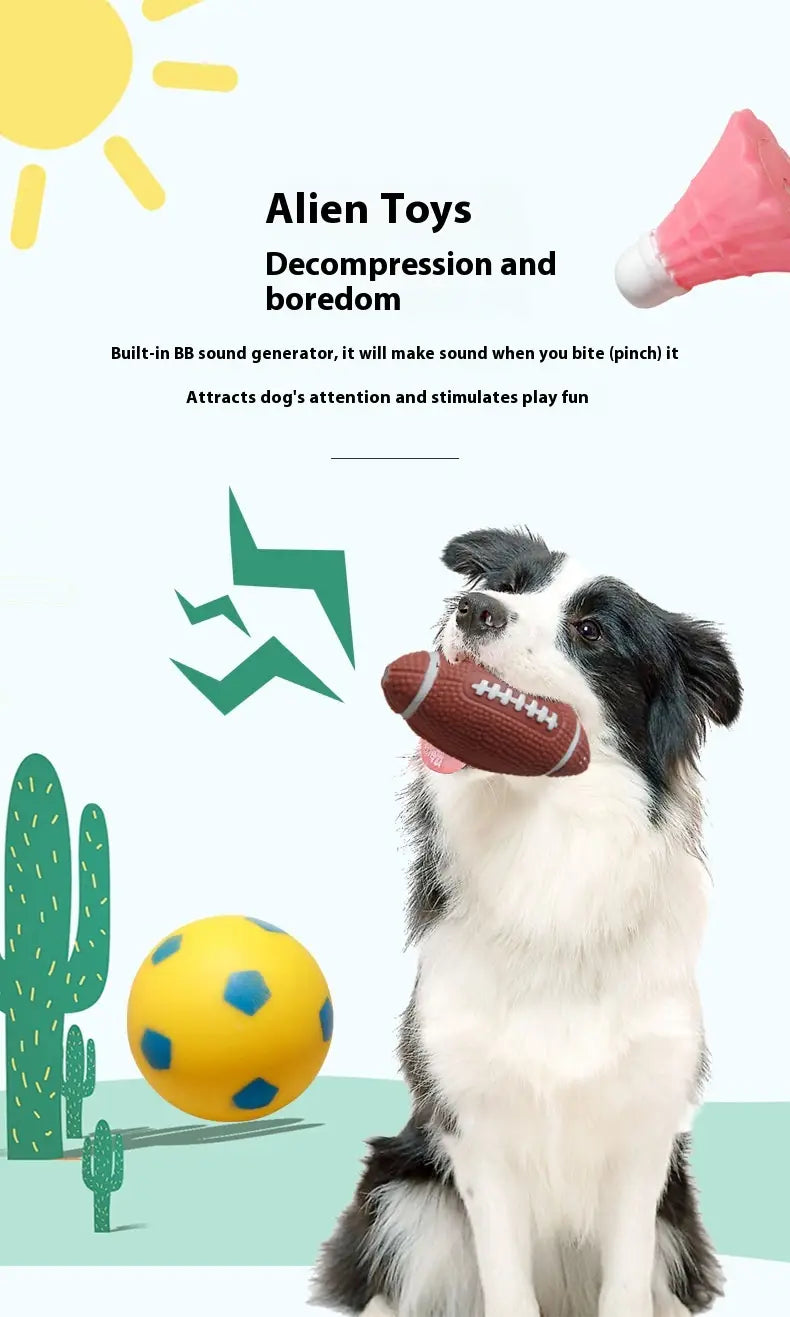Pet Sound Rubber Simulation Bite-resistant Ball