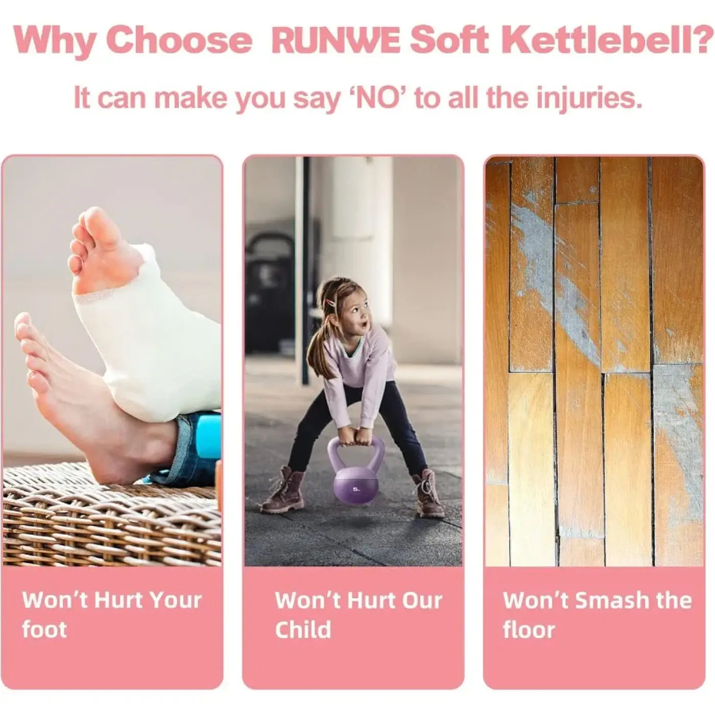 The Ball Depot kettlebell weight: 25lb RUNWE Soft Kettlebell Adjustable Weight