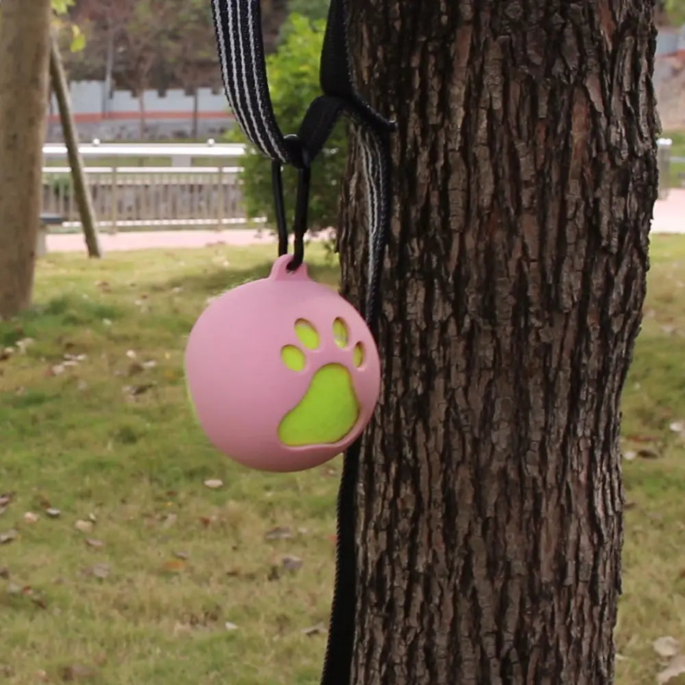 Portable Hands-free Dog Walking Tennis Ball Holder