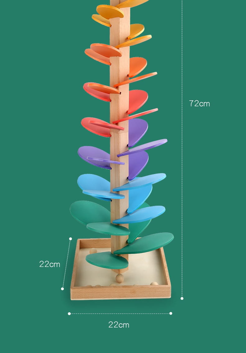Children Educational Wooden Rainbow Music Ball Tree