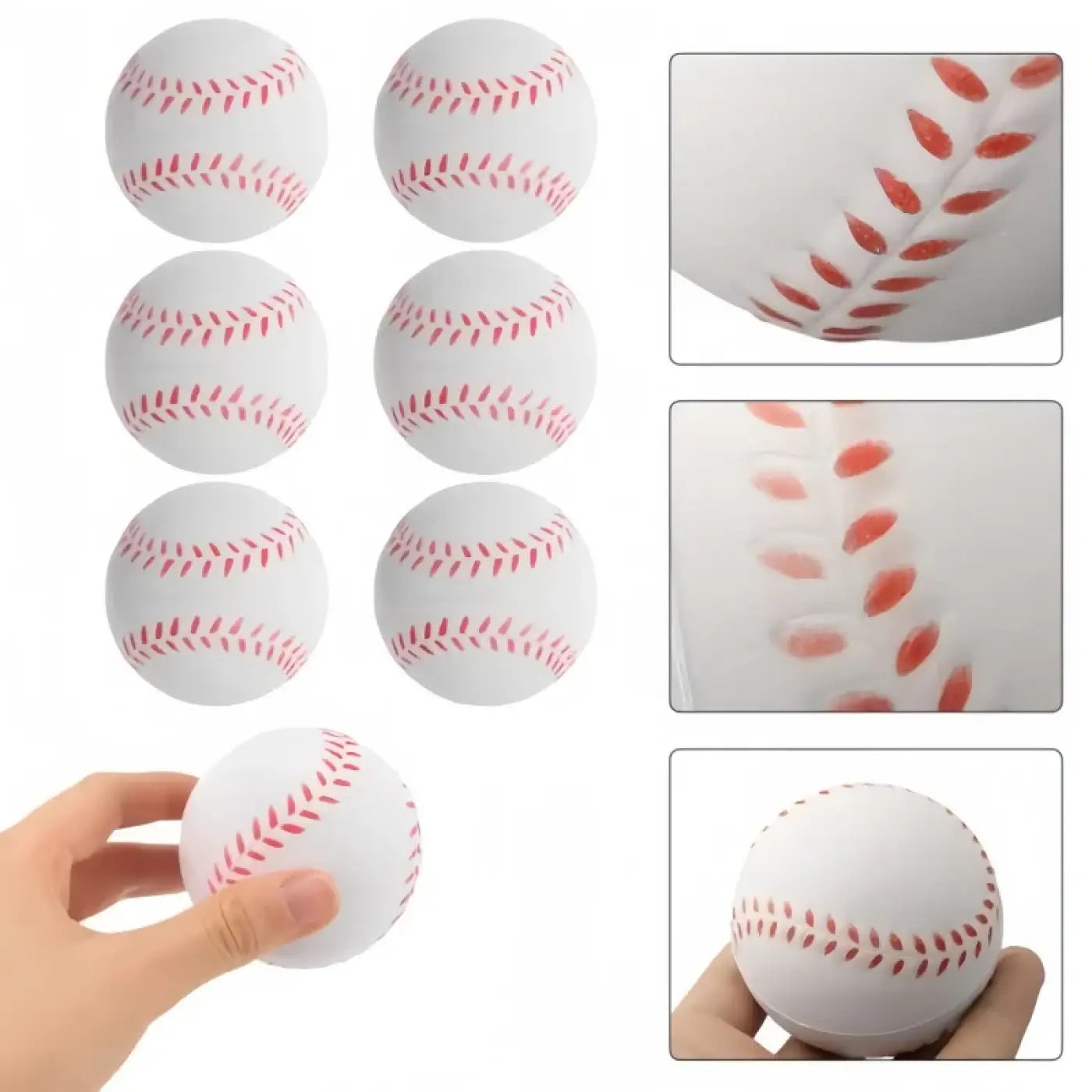 The Ball Depot : 2pcs PU Baseball Soft Sponge Ball Toy Outdoor Sport Practice Trainning Base Ball Kids Decompression Indoor Outdoor Toy Ball